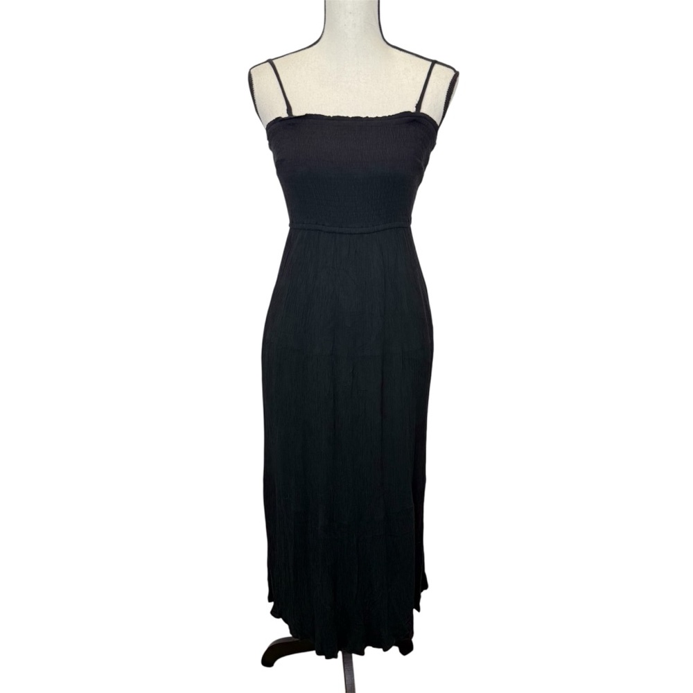 Hollister Sadie Black Tie Back Maxi Dress with Removable Straps Size Small